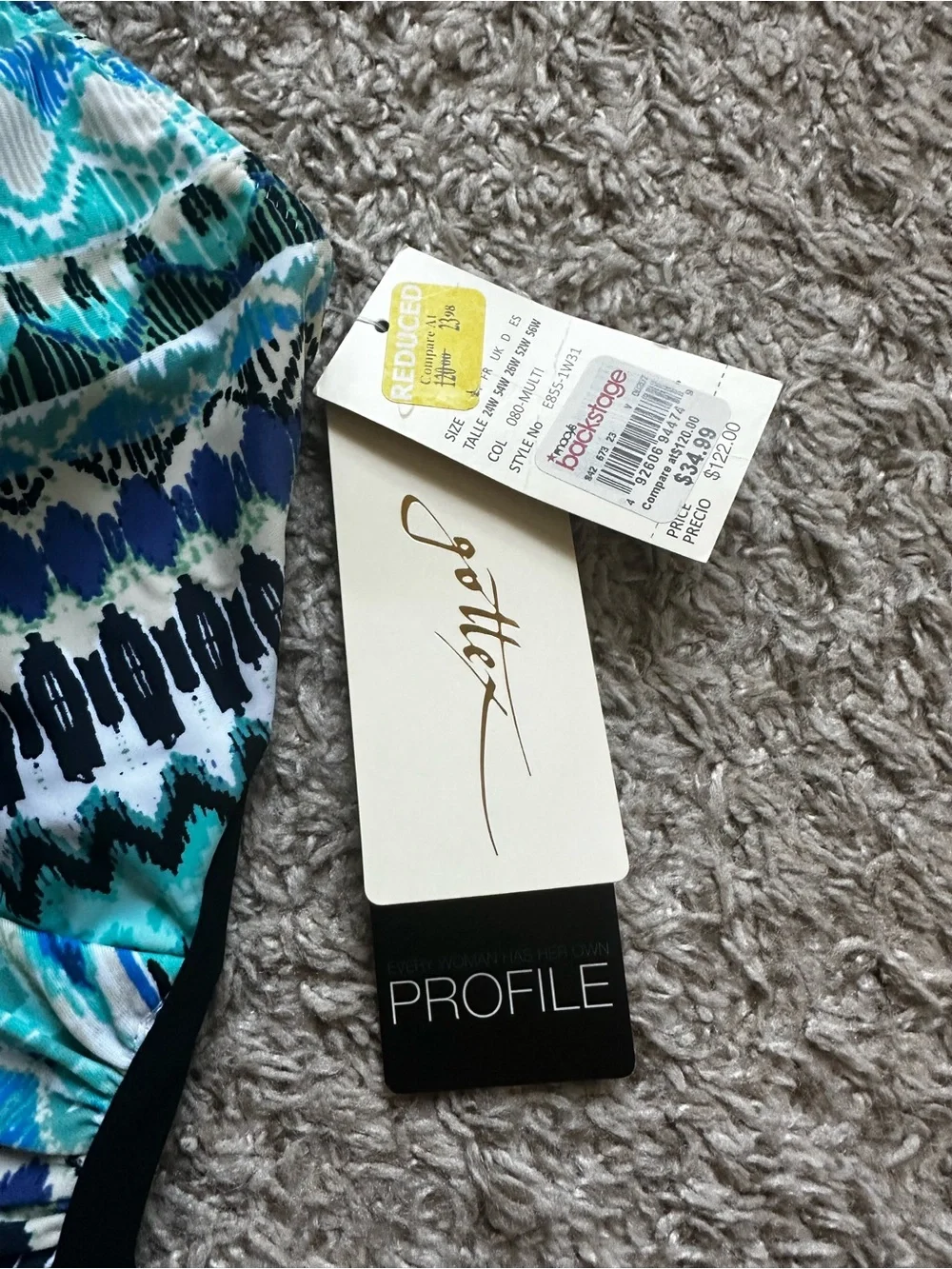 Black & Teal Twist-Front Women’s One-Piece Swim Top